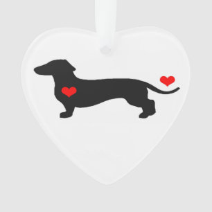 Sweetheart Dachshund Heart Ornament