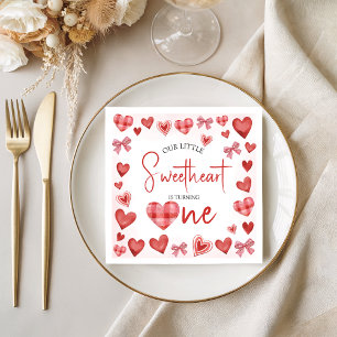 Sweetheart First Birthday Party Napkin