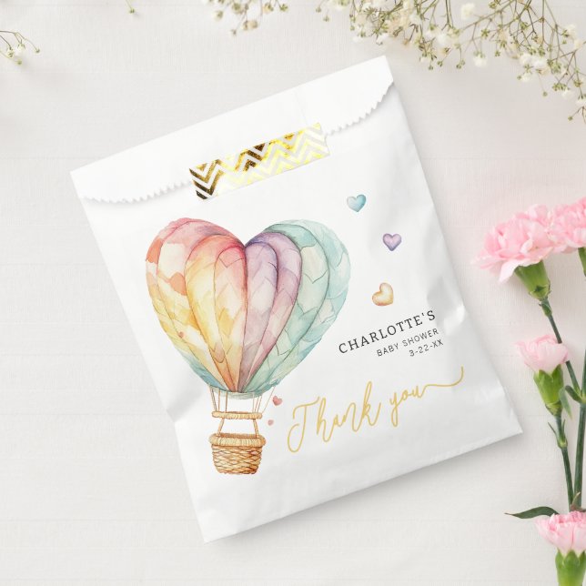 Sweetheart Hot Air Balloon Baby Favour Bag (Sealed)