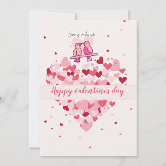 Sweetheart Lovebirds Heart Card – Happy Valentin