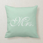 Sweetheart Mrs. Throw Cushion<br><div class="desc">The perfect cushion for sweetheart table. The coordinating Mr. cushion is also available. If you would like to change the background colour: click on the "customize it" button, click the "edit" button to the right, click on "background" and choose your colour. If you need help just contact us at prettyfancyinvites@gmail.com...</div>