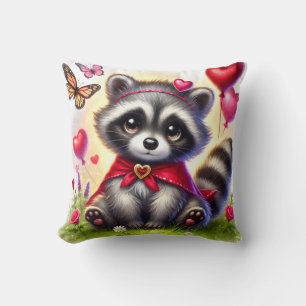 Sweetheart Raccoon – Valentine Pillow