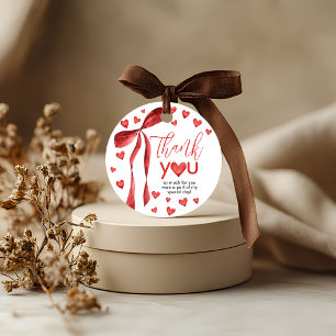 Sweetheart Red Bow Favor Tags