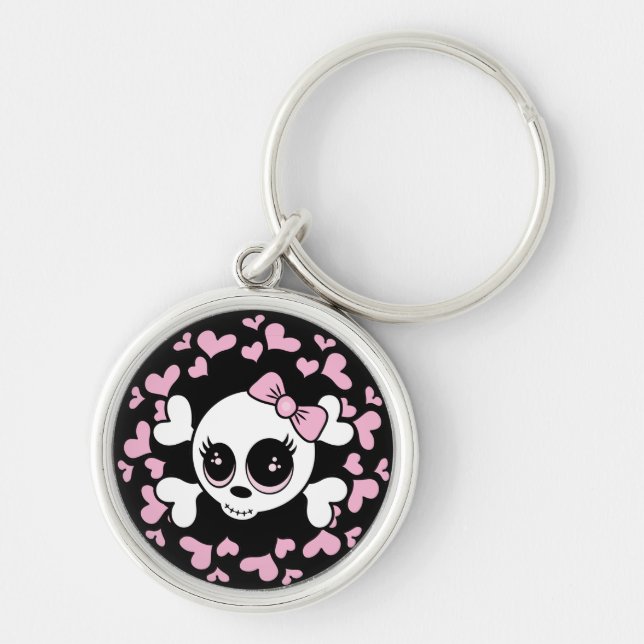 Sweetheart Skull Keychain (Front)