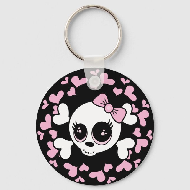 Sweetheart Skull Keychain (Front)