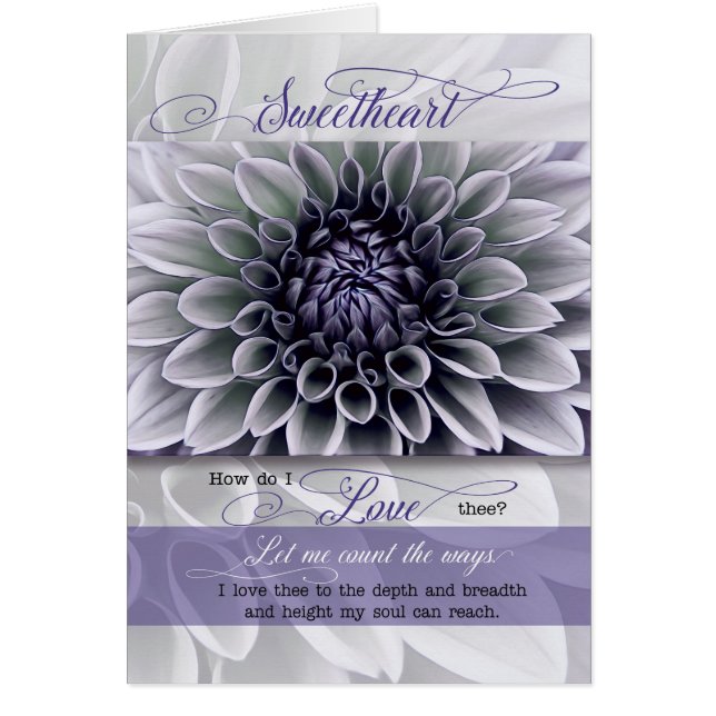 Sweetheart Soft Lavender Flower Romantic Birthday (Front)