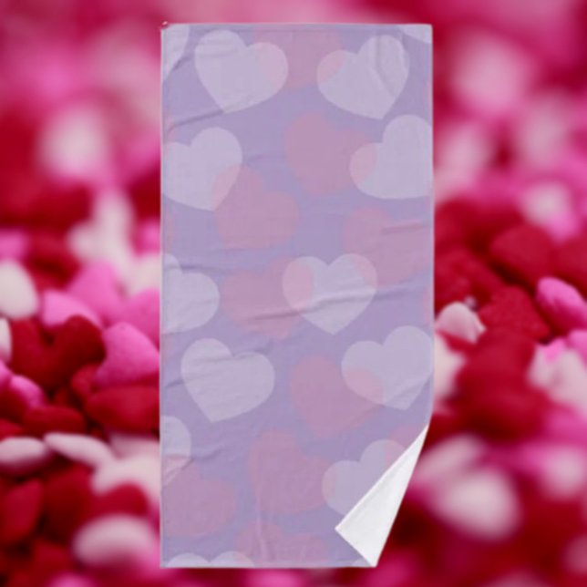 Sweetheart Sprinkle | Heart Pattern Bath Towel (Creator Uploaded)