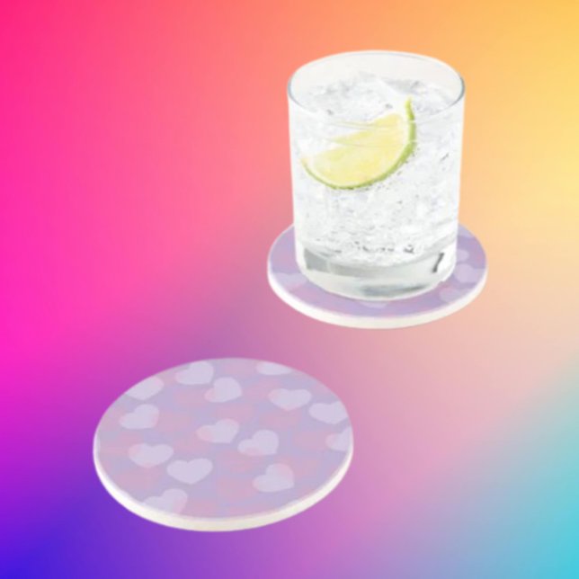 Sweetheart Sprinkle | Lavender Heart Sandstone Coaster (Creator Uploaded)