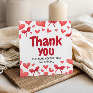 Sweetheart Thank You Favor Tag