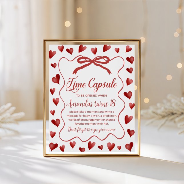 Sweetheart Time Capsule Card Pedestal Sign (Creator Uploaded)