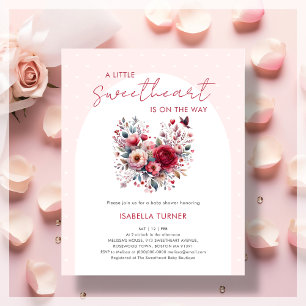Sweetheart Valentine Baby Shower Budget Invitation