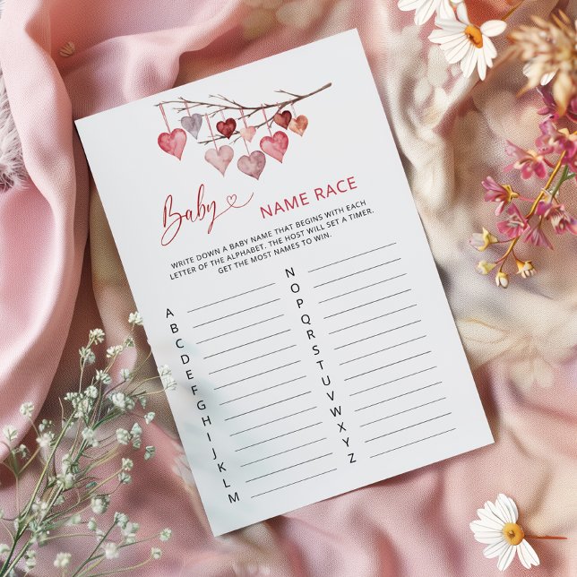 Sweetheart Valentines Baby Name Race Game (Creator Uploaded)