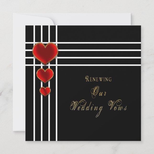 Sweetheart Wedding Renewing Vows Invitation (Front)