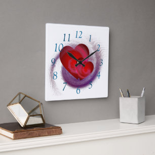 Sweethearts Square Wall Clock