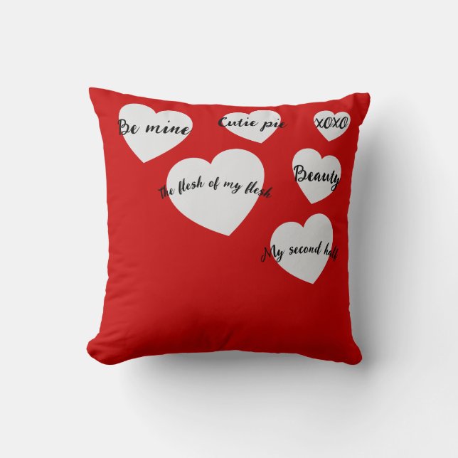  Sweethearts Valentines day Throw Pillow (Front)