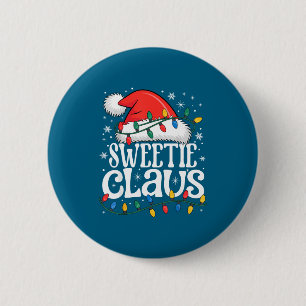 Sweetie Claus Funny Xmas Christmas Grandma Holiday 2 Inch Round Button
