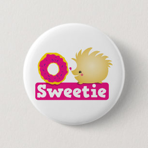 sweetie HEDGEHOG 2 Inch Round Button