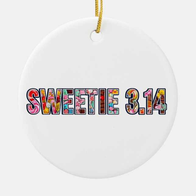 Sweetie Pi: Candy Lover’s Dream Ceramic Ornament (Front)