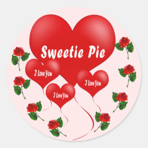 Sweetie pie romantic sticker