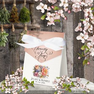 Sweetly Love Wildflowers - Rose Gold Favor Box