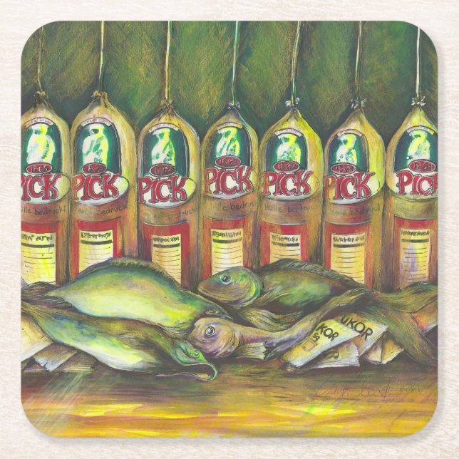 Sweetmeat Square Paper Coaster (Front)