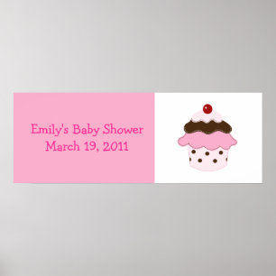 Sweetness Lil Cupcake Pink/White Custom Banner Poster