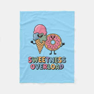 Sweetness Overload Doughnut & Ice Cream Kids Fleece Blanket