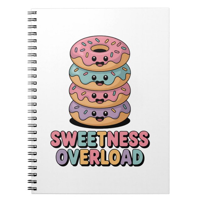 Sweetness Overload | Doughnut Kids Notebook (Front)