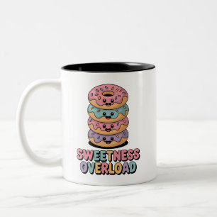 Sweetness Overload   Doughnut Kids Two-Tone Coffee Mug