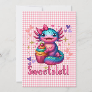 Sweetolotl Vibes Axolotl Cuteness Lovers Invitation