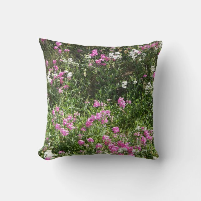 Sweetpeas in Spring... Throw Pillow (Front)