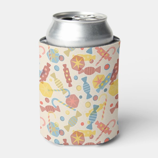 Sweets And Candy Pattern Can Cooler (Can Front)