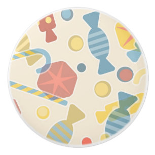 Sweets And Candy Pattern Ceramic Knob