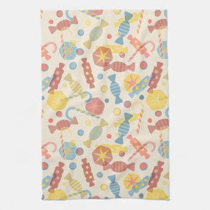 Sweets And Candy Pattern Kitchen Towel