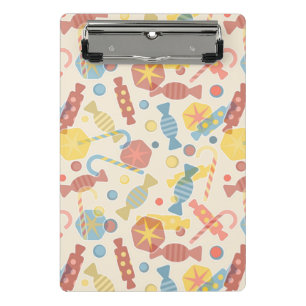 Sweets And Candy Pattern Mini Clipboard