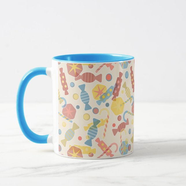 Sweets And Candy Pattern Mug (Left)
