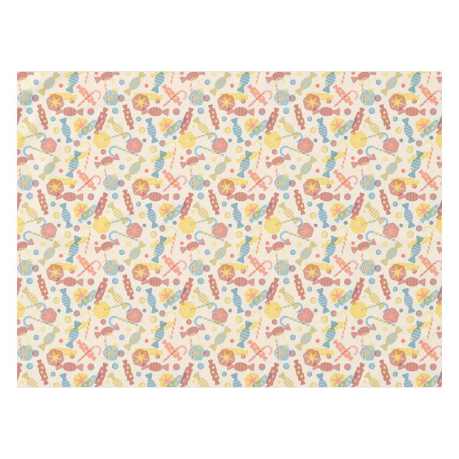 Sweets And Candy Pattern Tablecloth (Front (Horizontal))