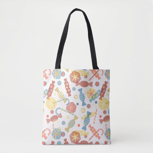 Sweets And Candy Pattern Tote Bag (Front)
