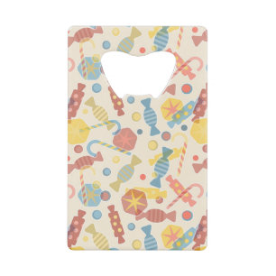 Sweets And Candy Pattern Wallet Bottle Opener