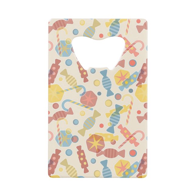 Sweets And Candy Pattern Wallet Bottle Opener (Front)