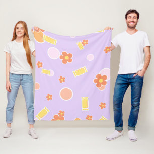 sweets and flowers fleece blanket