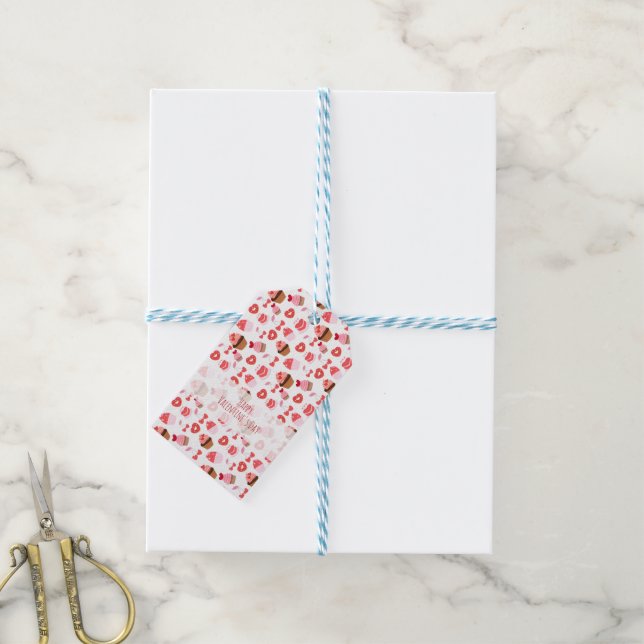 Sweets and Hearts Valentine Gift Tag (With Twine)