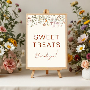 Sweets and Treat Wildflower Terracotta Baby Shower Photo Print
