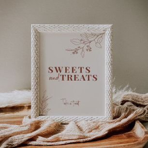 Sweets and Treats Boho Wedding Sign 