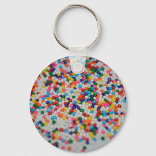 Sweets Dessert Rainbow Pattern Cake Cupcake Art Keychain