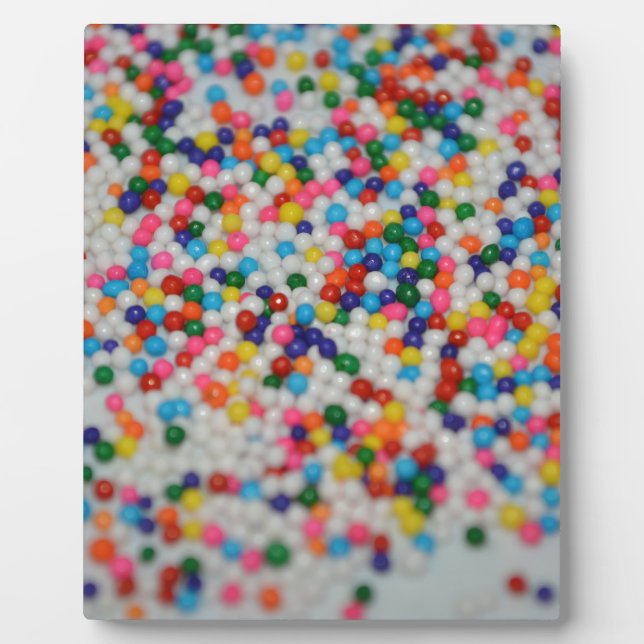 Sweets Dessert Rainbow Pattern Cake Cupcake Art Plaque (Front)