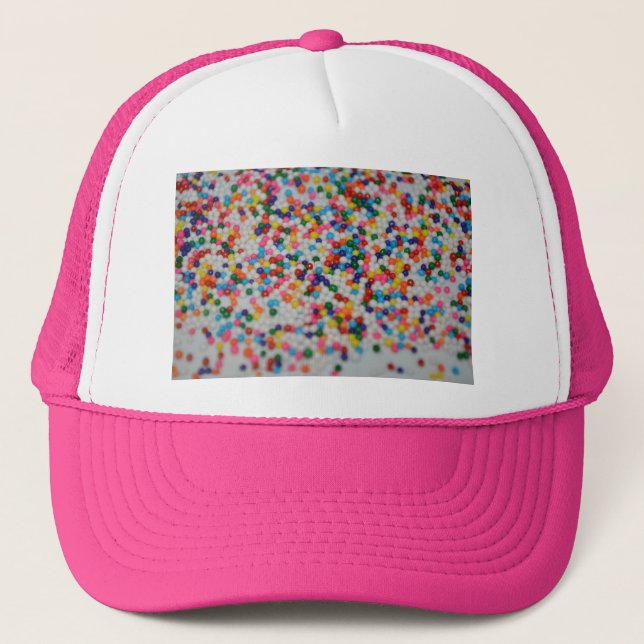 Sweets Dessert Rainbow Pattern Cake Cupcake Art Trucker Hat (Front)