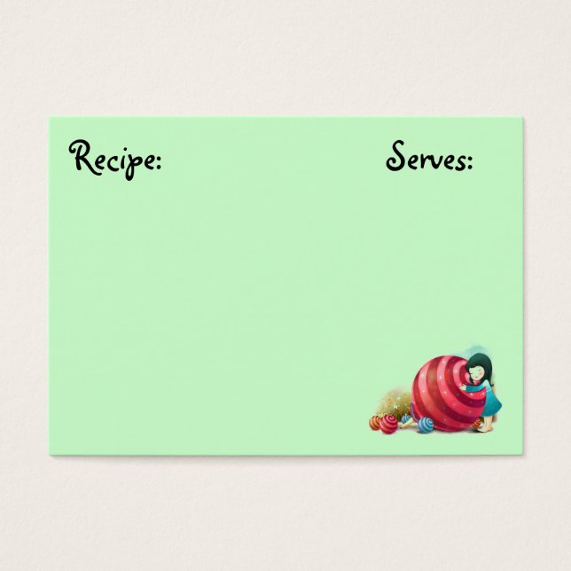 Sweets Recipe Card (Front)