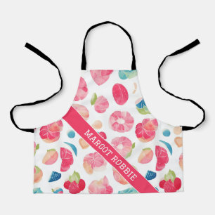 Sweets Watercolor Colourful Personalized Pattern Apron