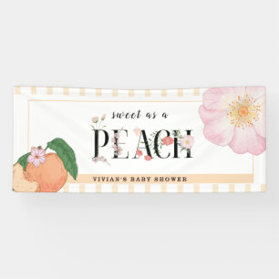 Sweety Little Peach Baby Shower Welcome Banner